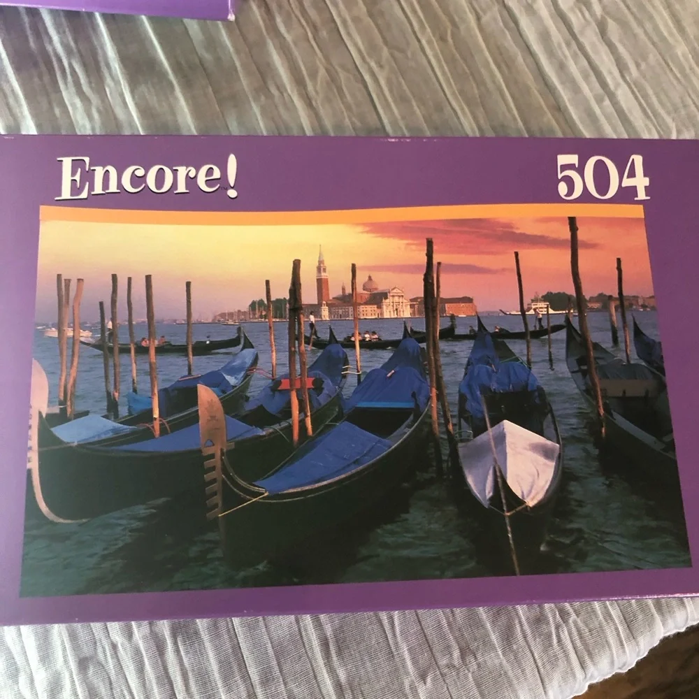 ENCORE lot of 2 puzzles VENICE & FRANCE 504 pieces 1 NWT & 1 opened